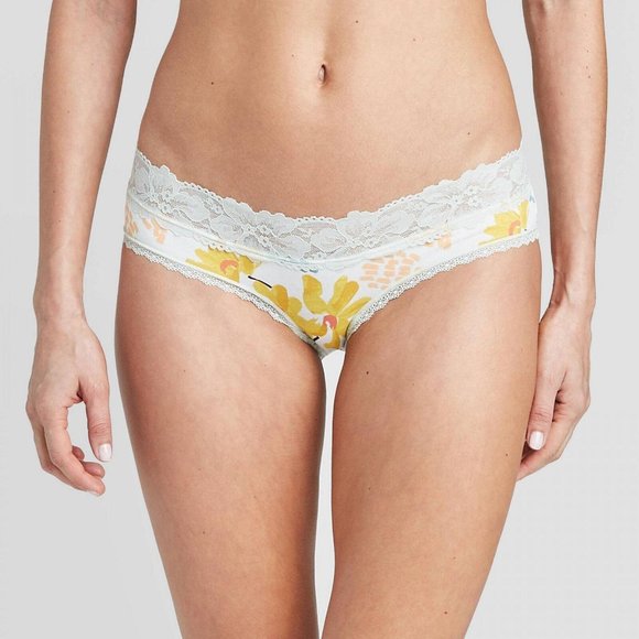 Auden Intimates & Sleepwear Nwt Auden Womens Cotton Cheeky Panties With Lace Waistband Xl